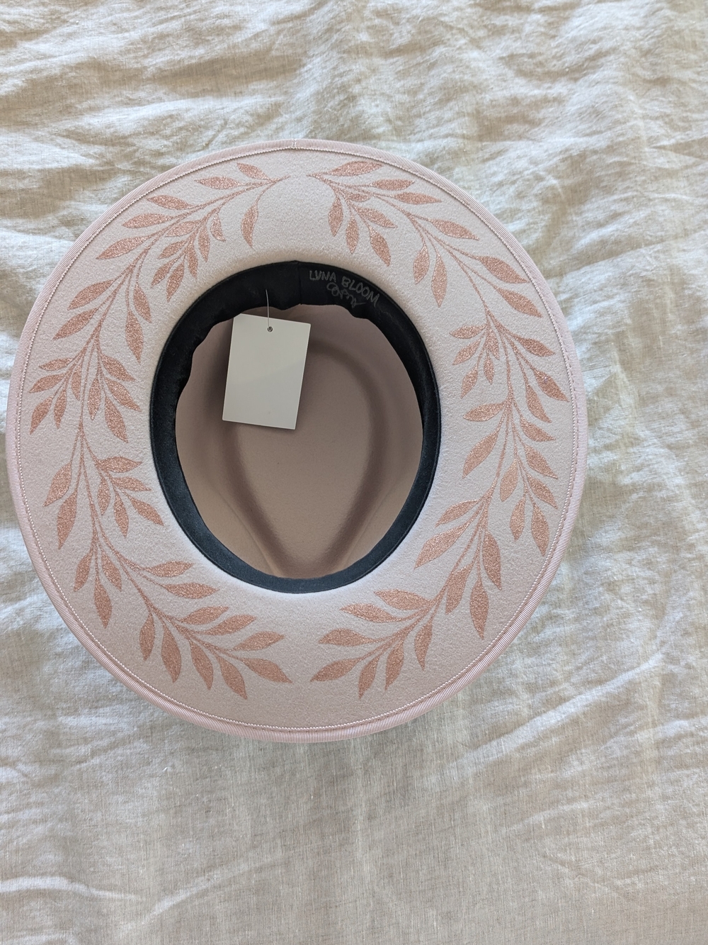 Lunabloom Pink Rose Gold Felt Fedora